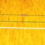 体育館の床バレーボール